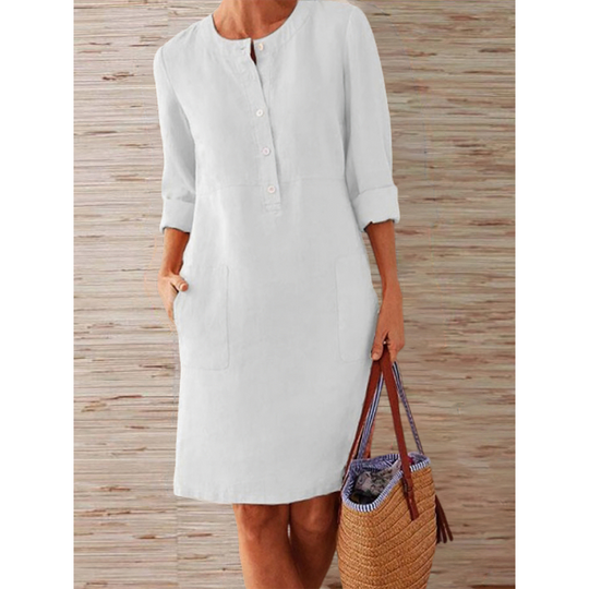 Elara™ | Cotton and Linen Dress