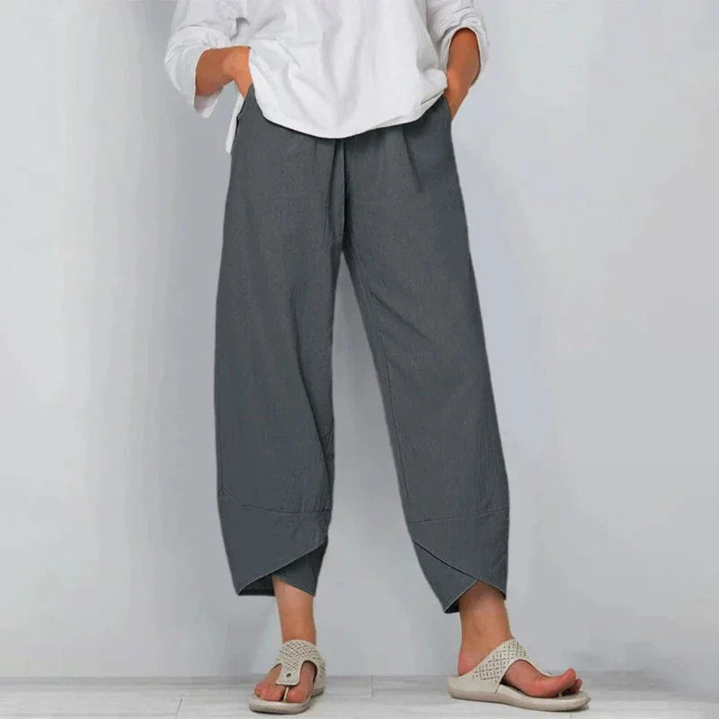 NORA - COTTON LINEN TROUSERS