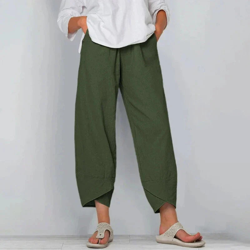 NORA - COTTON LINEN TROUSERS