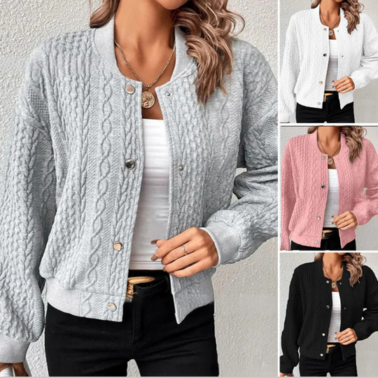 Claire | Jacquard Stand-Collar Casual Jacket