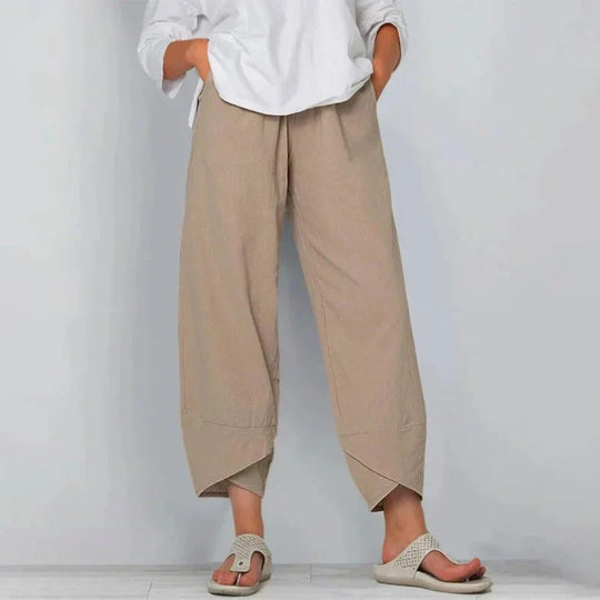 NORA - COTTON LINEN TROUSERS