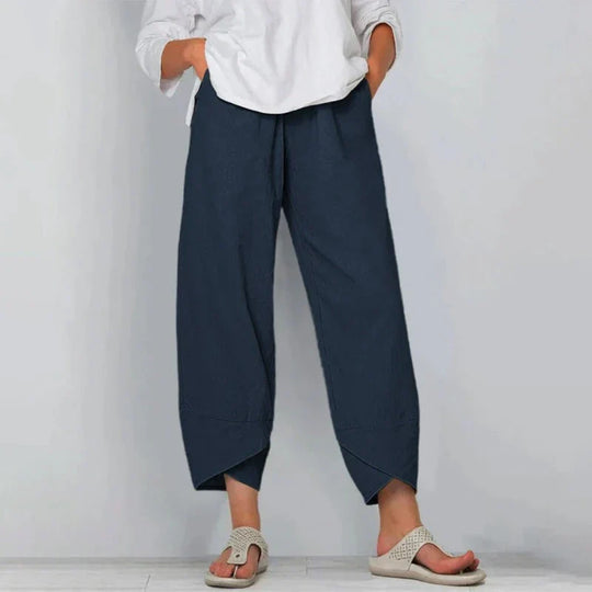 NORA - COTTON LINEN TROUSERS