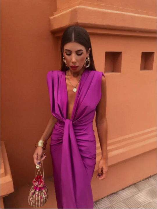 Melanie | Party Dress with Deep Neckline