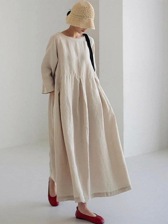 Maia | Casual Linen Dress with Pockets