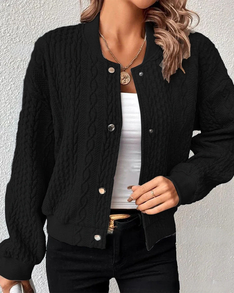 Claire | Jacquard Stand-Collar Casual Jacket