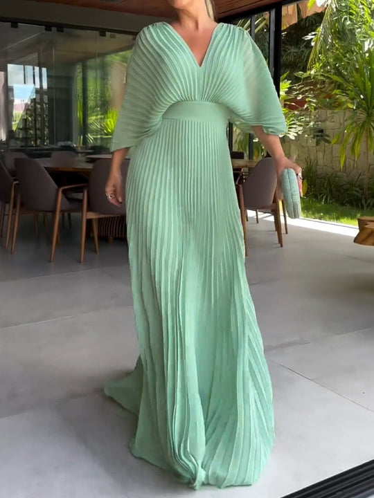 Nia™ - Elegant Ribbed Maxi Dress