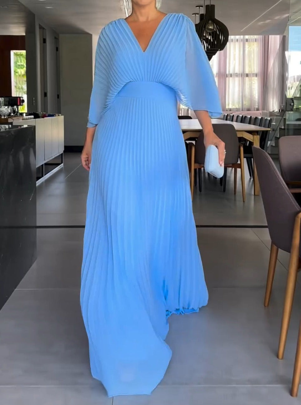 Nia™ - Elegant Ribbed Maxi Dress