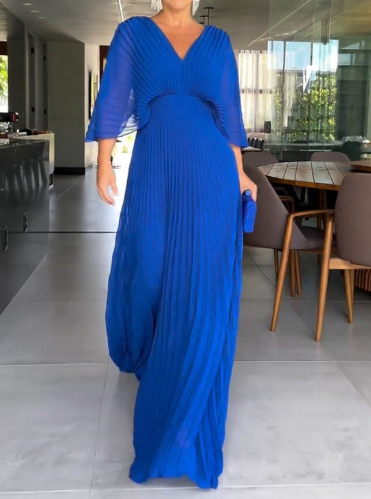 Nia™ - Elegant Ribbed Maxi Dress