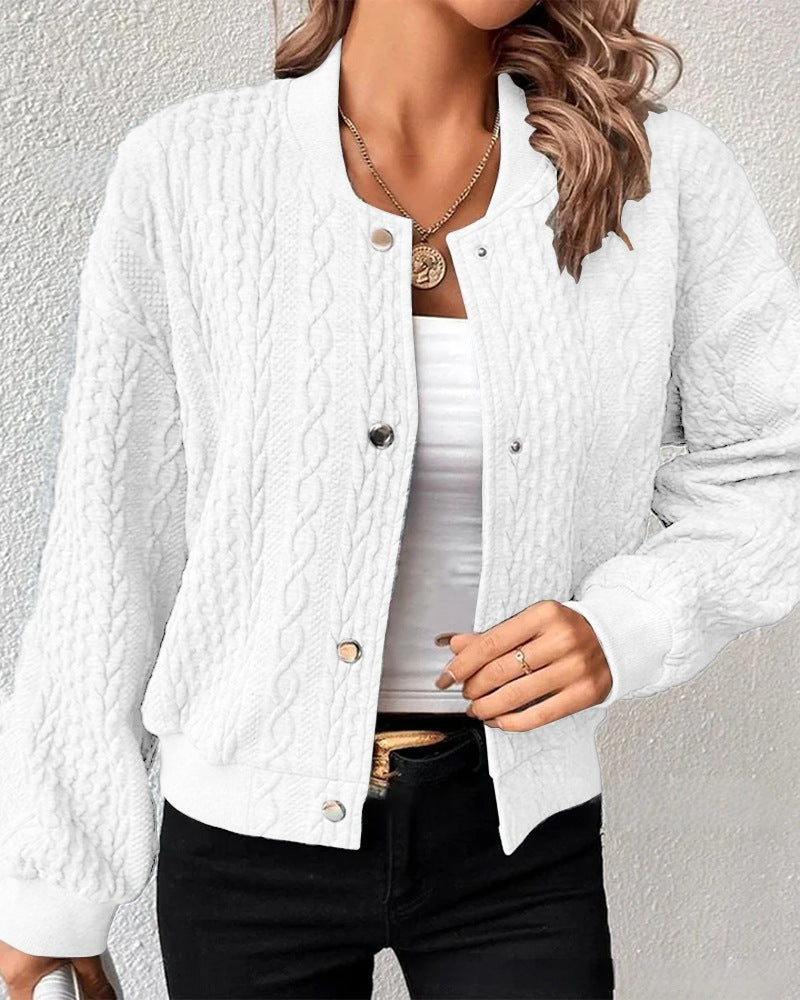 Claire | Jacquard Stand-Collar Casual Jacket